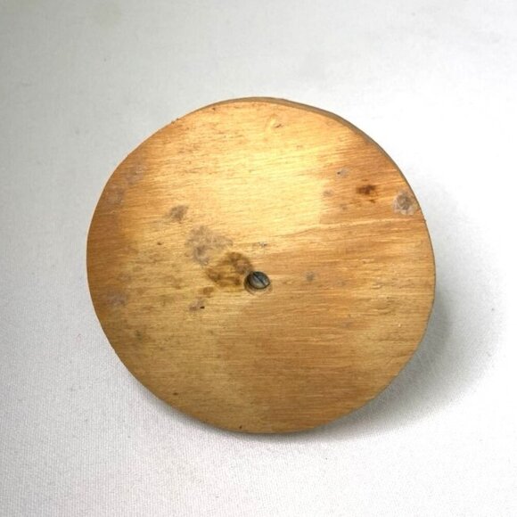 Vintage Poly Resin Pumpkin Figurine Jack-o-Lantern Wood Mount Hand Made Painted - Picture 6 of 6